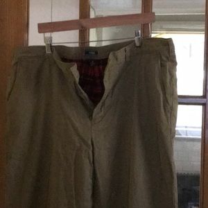 Lands’ End flannel lined chinos